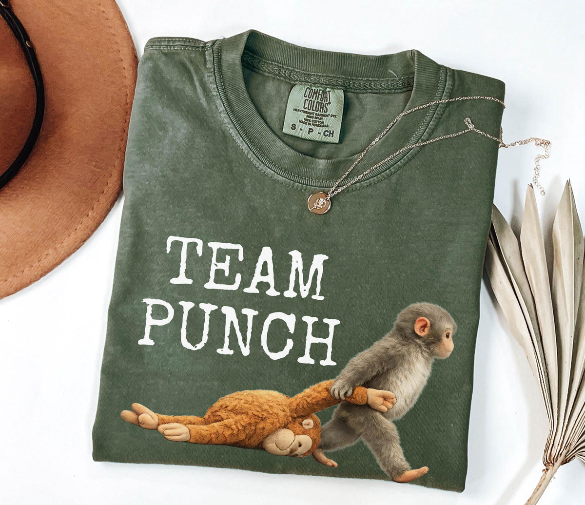 Team Punch Comfort Colors® Shirt - Viral Baby Monkey T-Shirt
