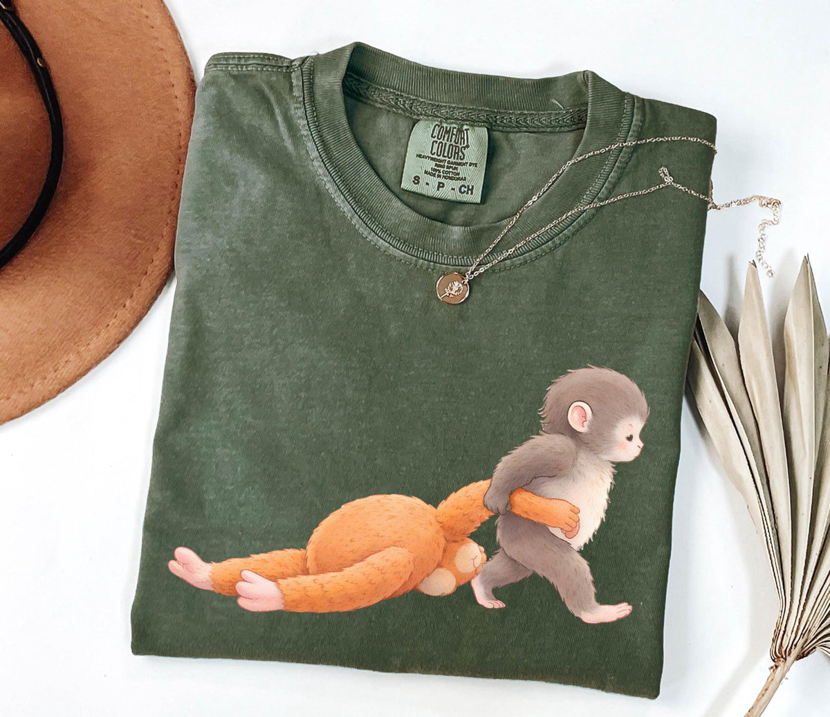Punch Comfort Colors® Shirt - Viral Baby Punch Monkey T-Shirt - Team Punch Tee