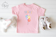 Family Matching Birthday Shirts - Rainbow Balloon Party Tees - Birthday Family Outfit