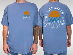 Comfort Colors® Salt & Light T-Shirt - Christian Clothing - Matthew 5:13 - Faith Tee - Religious Gift - Church Apparel - Retro Sun Wave