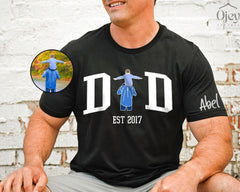 Dad Personalized Photo Shirt - Father Personalized Portrait Gift - Father's Day Shirt