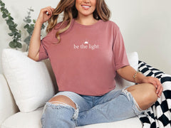 Be The Light T-Shirt - Christian Tee - Matthew 5:14 - Bible Verse Shirt - Jesus Lover - Minimalist Religious Mom Gift - Church Shirt