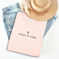 Jesus is King Shirt - Minimalist Christian Tee - Yeshua Shirt - Christian Gift - Church Apparel - Religious T-Shirt - Faith Shirt