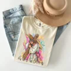 Comfort Colors® Jesus Carrying the Cross - Christian Easter Gift - Spring T-Shirt - Jesus Lover Gift - Faith Based Tee - Religious Shirt