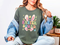 Comfort Colors® Easter Squad Shirt - Happy Easter Tee -  Easter Family Gift - Bunny Squad T-Shirt - Easter Matching Shirt - Funny Easter