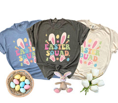 Comfort Colors® Easter Squad Shirt - Happy Easter Tee -  Easter Family Gift - Bunny Squad T-Shirt - Easter Matching Shirt - Funny Easter
