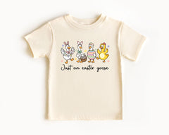 Just An Easter Goose - Funny Easter Kids Shirt - Cute Easter Goose Shirt - Easter Graphic Kids Tee - Easter Humor Kids - Spring Kids Outfit