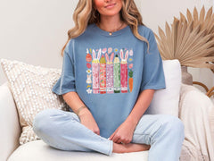 Comfort Colors® Easter Teacher Shirt - Cute Bunny Pencil - Teacher Life Tee - Spring Teacher Gift - Elementary School - Easter Celebration