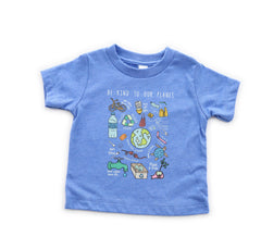 Kids Earth Day Shirt - Be Kind To Our Planet - Earth Day Toddler Tee