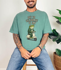Comfort Colors® Pi Day Shirt - Off To Celebrate Pi Day - Frog Pi Day T-Shirt