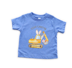 Kids Easter Eggs-Cavator T-Shirt - Easter Egg Hunt Toddler Youth Tees