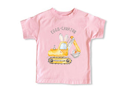 Kids Easter Eggs-Cavator T-Shirt - Easter Egg Hunt Toddler Youth Tees