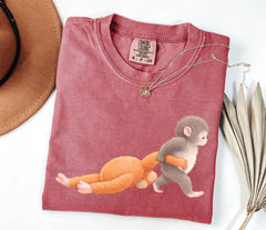 Punch Comfort Colors® Shirt - Viral Baby Punch Monkey T-Shirt - Team Punch Tee