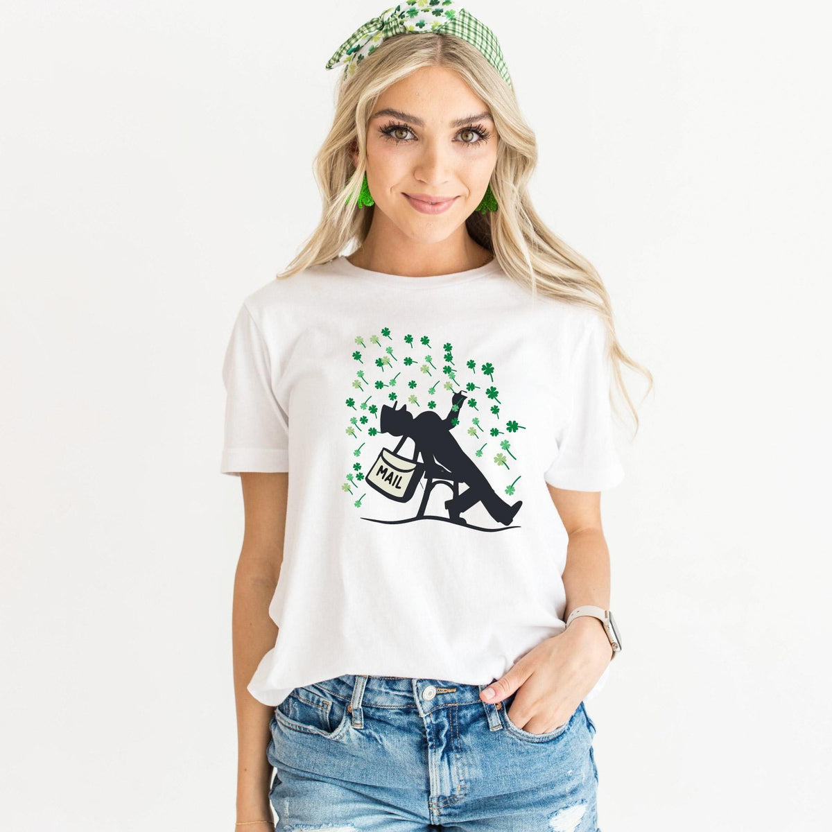 Lucky Mailman Shirt, St Patrick's Day USPS Mail Carrier Tee, Funny Postal Worker Shamrock Shirt, Mail Delivery Driver Gift, St Paddy’s Day