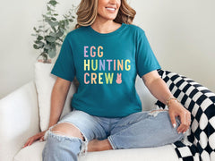 Egg Hunting Crew T-Shirts - Family Matching Easter Day Tees - Spring Egg Hunt Shirts