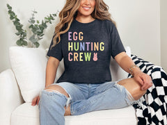 Egg Hunting Crew T-Shirts - Family Matching Easter Day Tees - Spring Egg Hunt Shirts