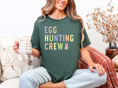 Egg Hunting Crew T-Shirts - Family Matching Easter Day Tees - Spring Egg Hunt Shirts