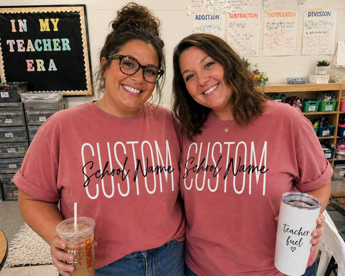 Custom School Spirit Shirt, Custom Teacher Shirts, Custom School Shirt, Teacher Team Shirts, Personalized School Tshirt, Teacher Gift
