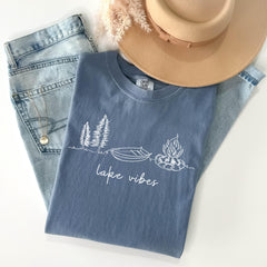 Comfort Colors® Lake Day Shirt - Summer Vibes T-Shirt - Lake Life Vacation Shirt