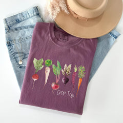 Comfort Colors® Garden Vegetable Shirt - Crop Top T-Shirt - Farmer Tee
