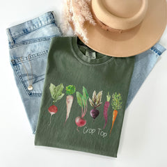 Comfort Colors® Garden Vegetable Shirt - Crop Top T-Shirt - Farmer Tee